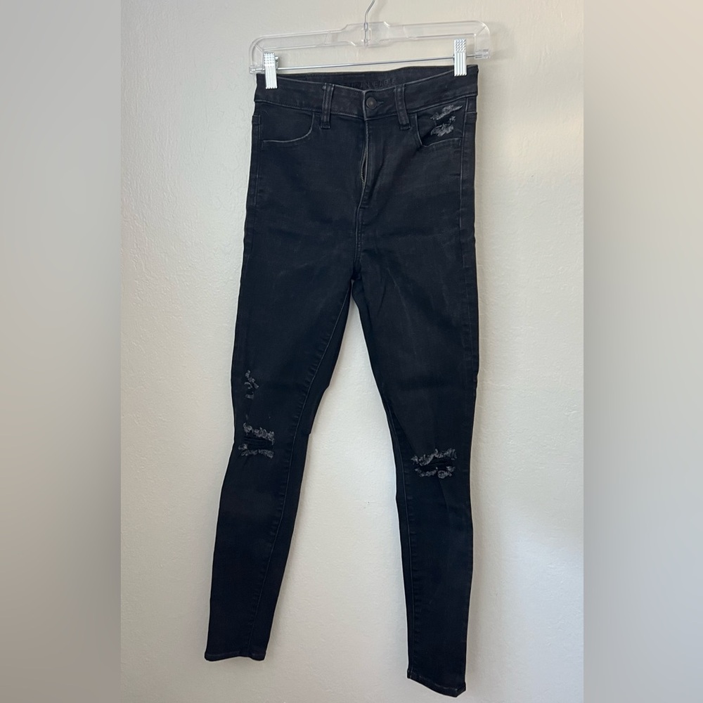 American Eagle Black Ripped Jeans
